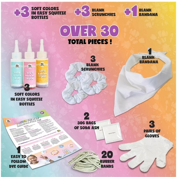 New! Pastel Tie Dye Fashion Fun Kit - Picture 4 of 5